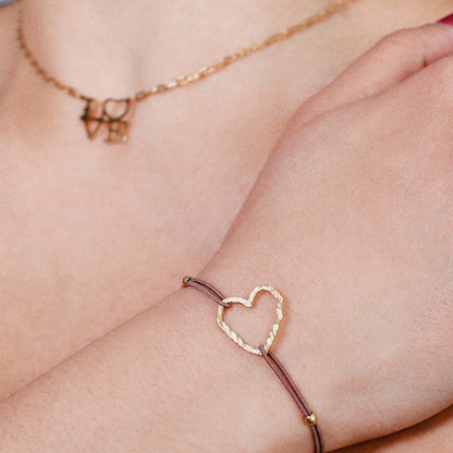 Bracelet cœur en acier: Vert