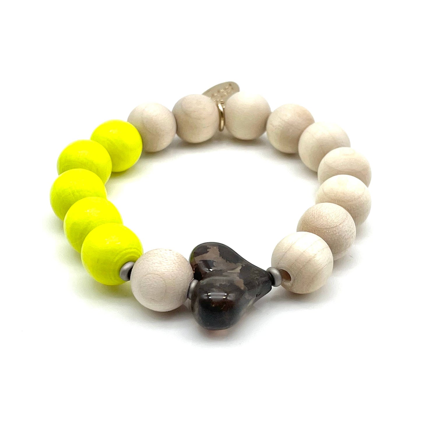 Bracelet NEON X WOOD — bracelet élastique à perles