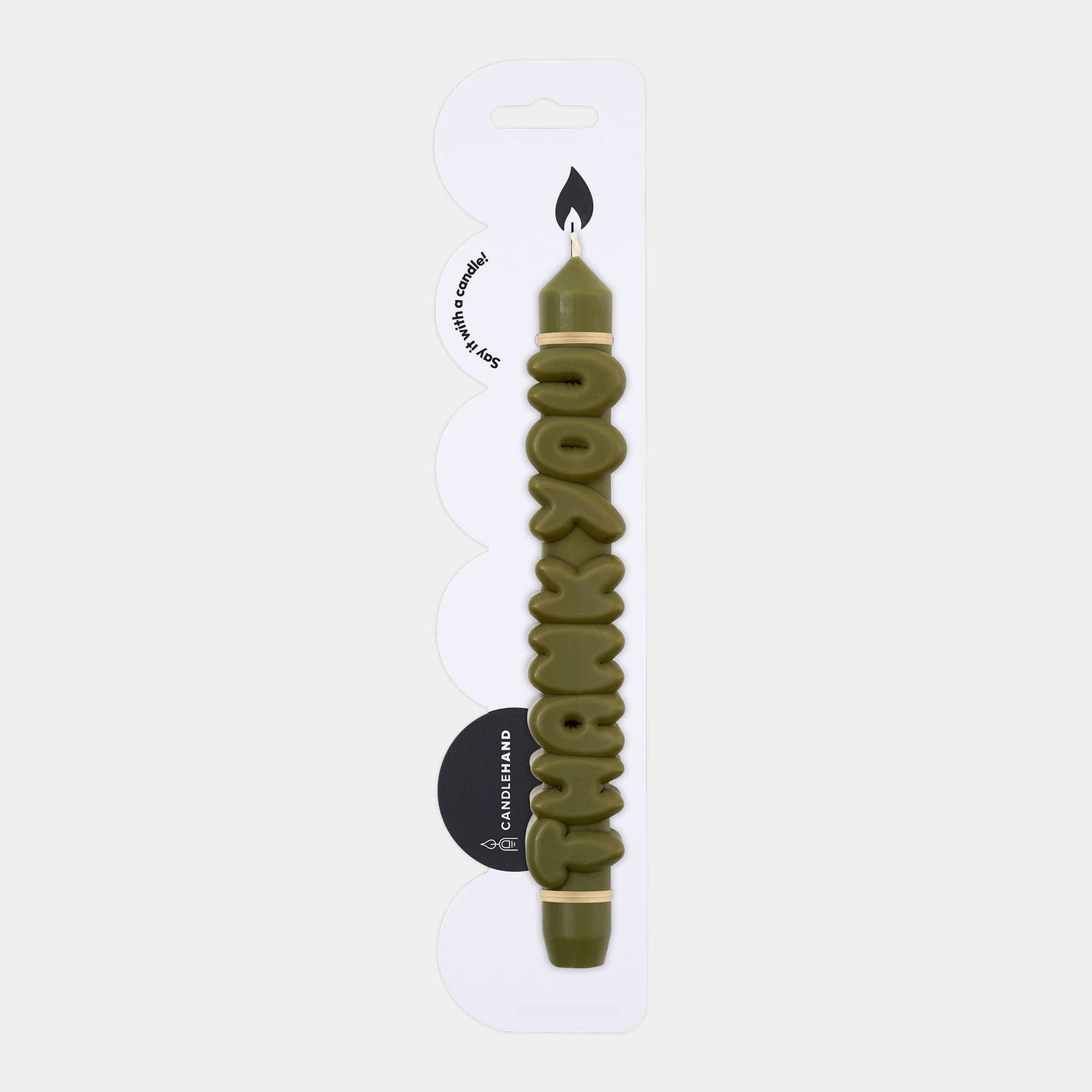 Bougie conique MERCI - Fait main - Bougies coniques 3D de 9 pouces: Rose