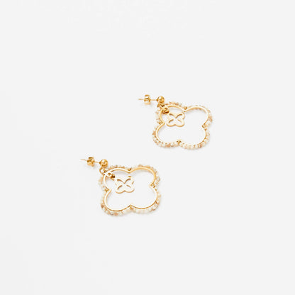 Boucles d'oreilles pendantes - Elara: Taupe / Tu [1]