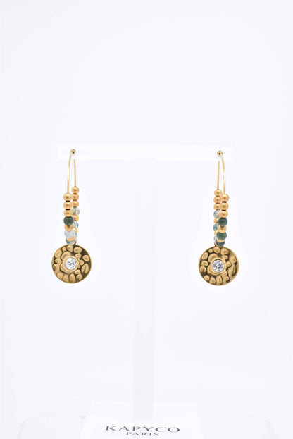 BOUCLES D'OREILLES - BO100118OR: Vert