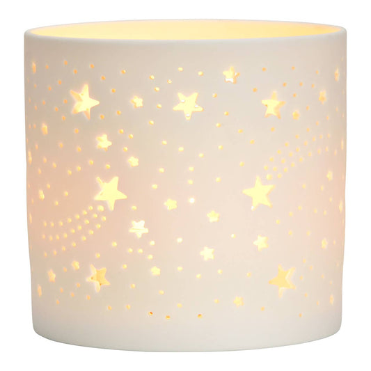 Photophore étoile décoratif en céramique, (L/H/P) 10x9x10cm