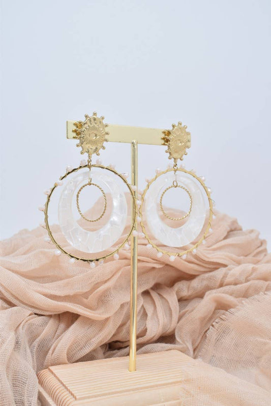 Boucles d'oreilles en acier inoxydable -BO100359OR