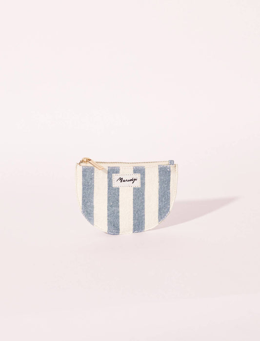 PORTE-MONNAIE TISSU RAYÉ BLEU SIMONE
