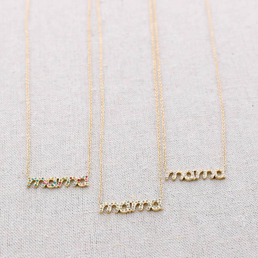 Collier en acier Mama Cristales: Blank