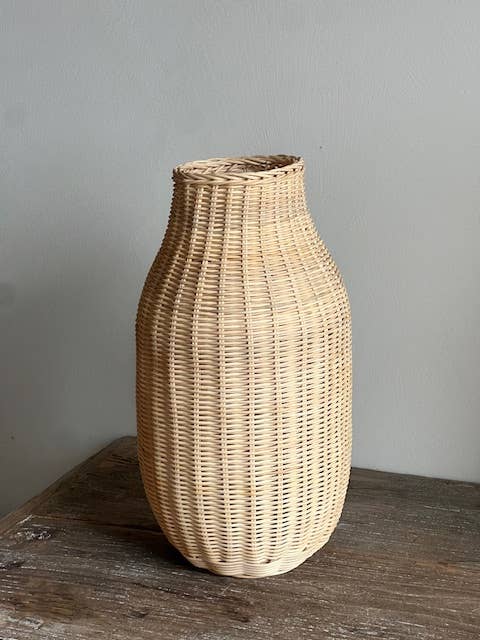 Grand vase en rotin Sisi