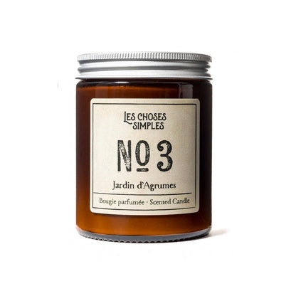 Bougie à la cire de soja parfumée de taille moyenne - Nr3 (agrumes): Bougie + coffret cadeau - Maison Adorée