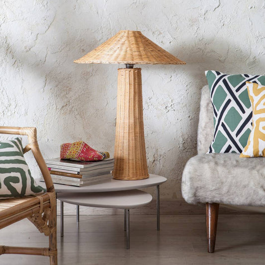 Lampe de table en rotin Duta