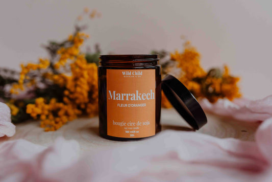 "Marrakech" Bougie Cire végétale - 25h - Fleur d'oranger