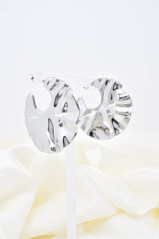 Boucles d'oreilles en acier inoxydable -BO100333: Argenté