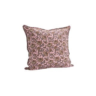 HOUSSE DE COUSSIN IMPRIMÉE - ROSE, NOUGAT, GRIS - 50X50 CM