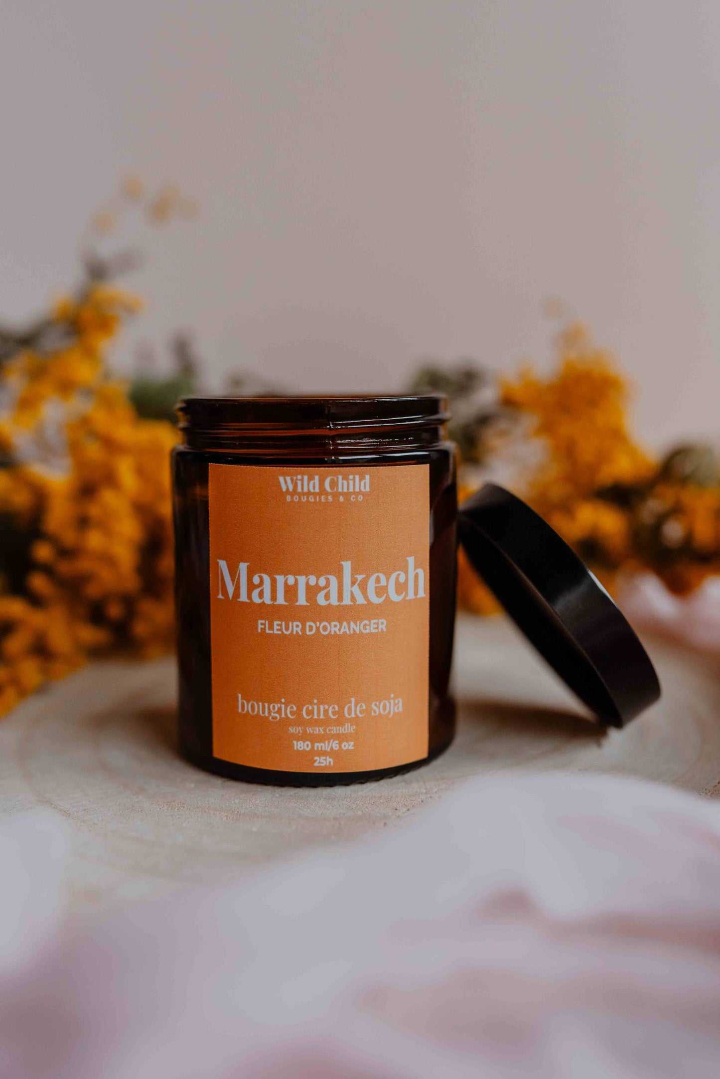 "Marrakech" Bougie Cire végétale - 25h - Fleur d'oranger