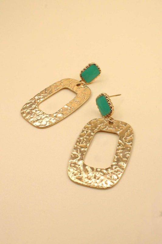 Boucles d'oreilles acier inoxydable: Vert / TU