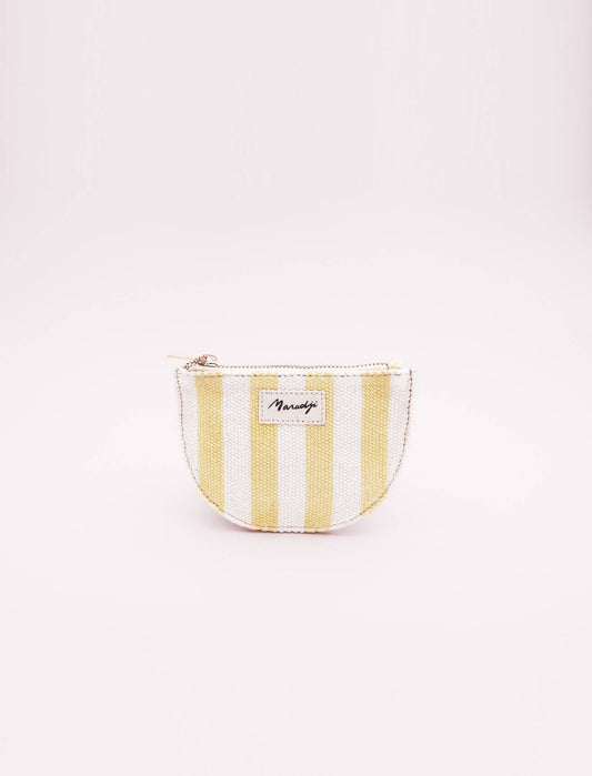 PORTE-MONNAIE TISSU RAYÉ CITRON SIMONE