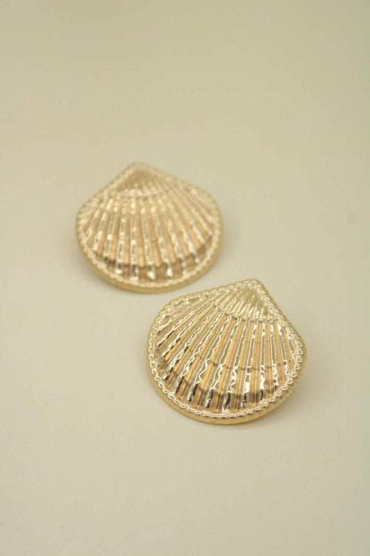 Boucles d'oreilles coquillage en acier inoxydable: Doré / TU