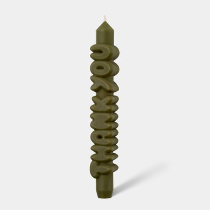 Bougie conique MERCI - Fait main - Bougies coniques 3D de 9 pouces: Rose