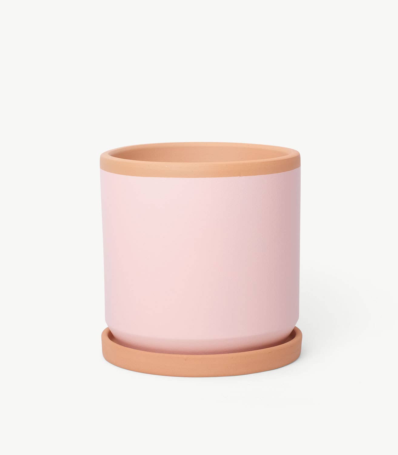 Pot de fleur en argile peint en rose: S