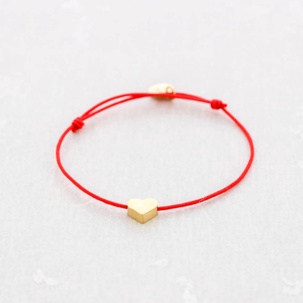 Bracelet en acier avec cœur: Rose