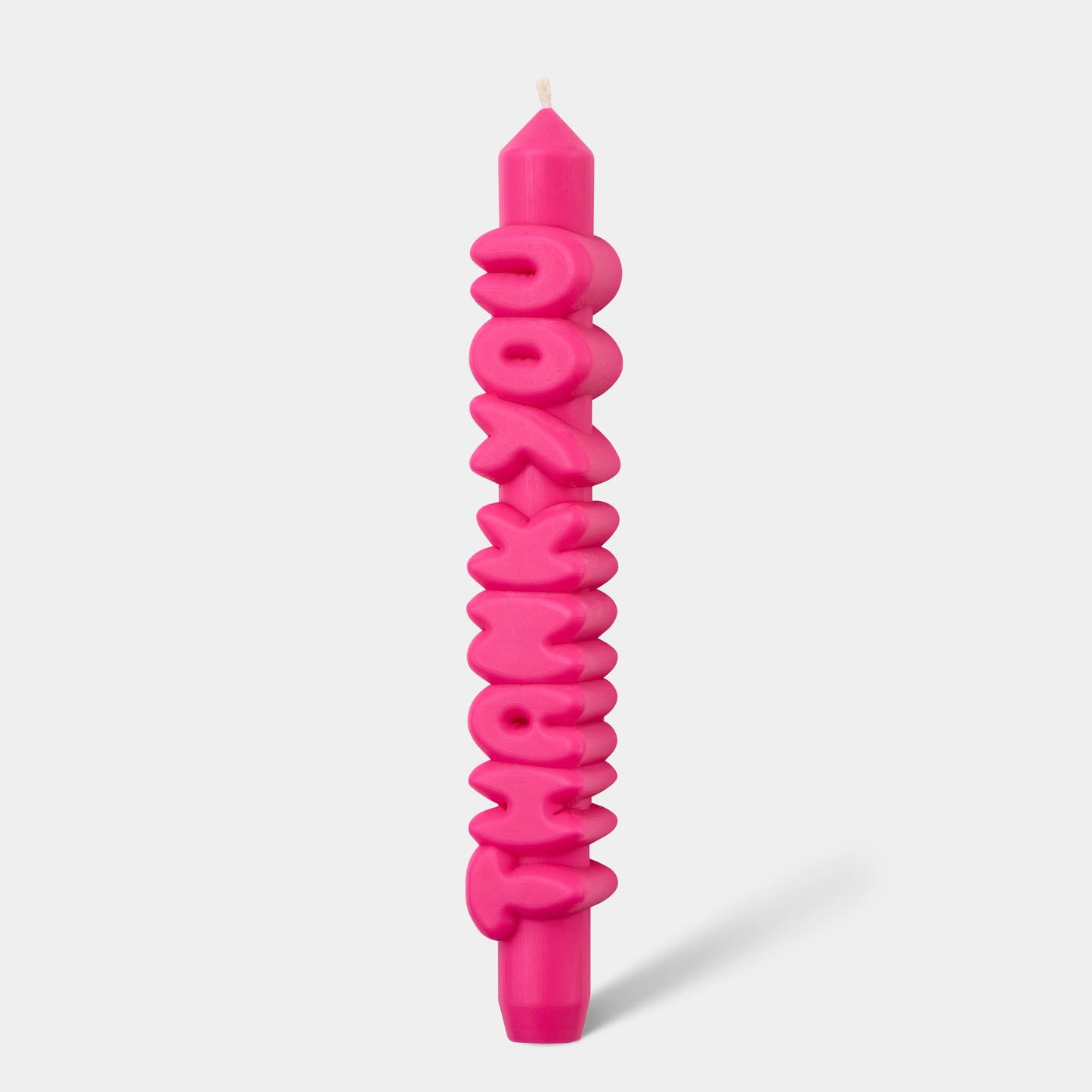 Bougie conique MERCI - Fait main - Bougies coniques 3D de 9 pouces: Rose