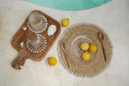 Cuillère à café dorée en métal avec design coquillage - Hippie Monkey