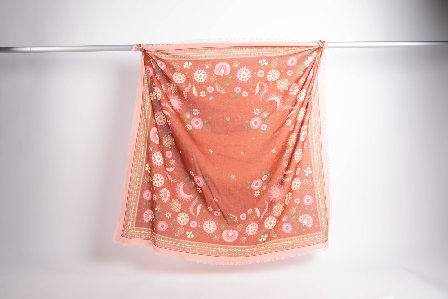 FOULARD COTON TERRACOTTA BOHEMIA