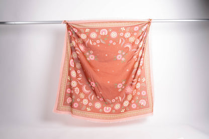 FOULARD COTON TERRACOTTA BOHEMIA