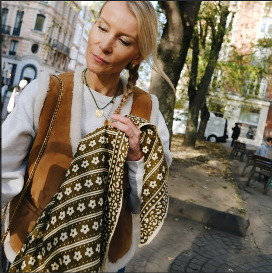 Foulard léopard - Mon grand indispensable green flower
