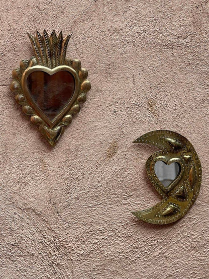 Miroir Sweatheart Moon, doré, bronze, lune