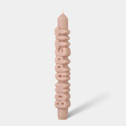 Bougie conique Bon Appétit - Fait main - Bougies coniques 3D: Jaune