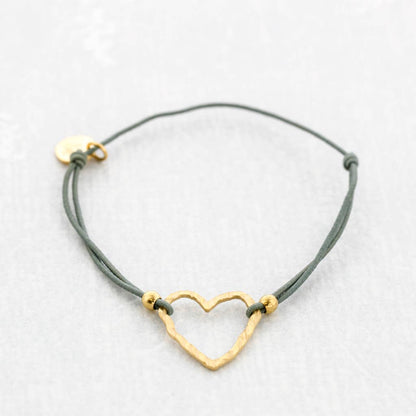 Bracelet cœur en acier: Vert