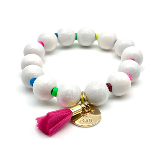 Bracelet NEON X WOOD — bracelet élastique à perles