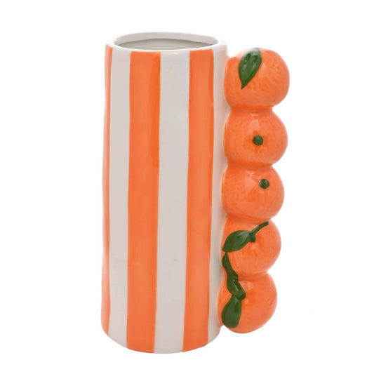 Vase rayé orange Hestia