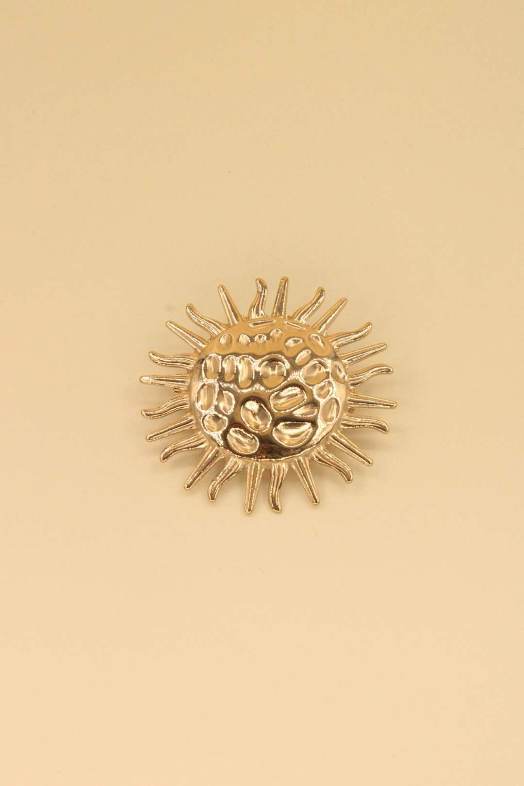 Broche soleil en acier inoxydable: Doré / TU