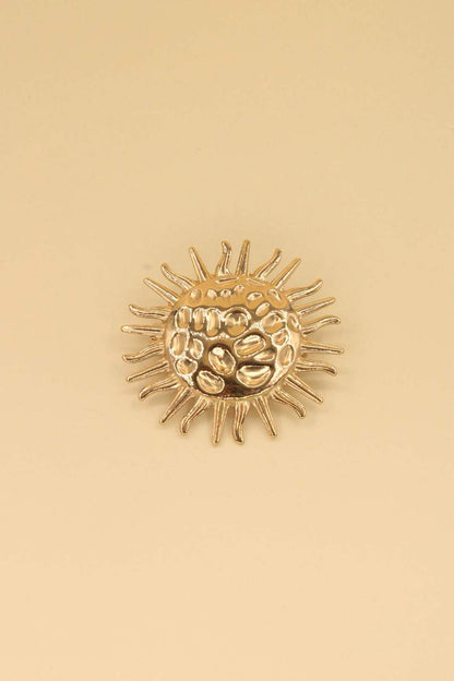 Broche soleil en acier inoxydable: Doré / TU