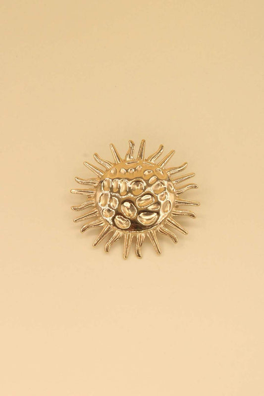 Broche soleil en acier inoxydable: Doré / TU
