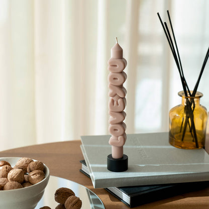 Bougie conique JE T'AIME - Fait main - Bougies coniques 3D de 9 pouces: Rose