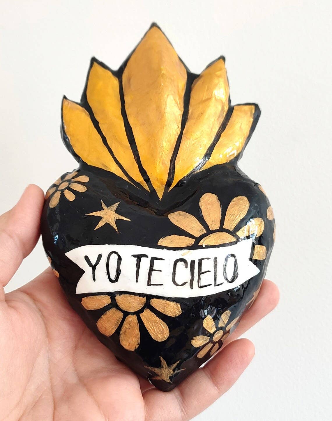 Exvoto, citation de Frida Kahlo, Yo te cielo, milagrito mexicain: Noir