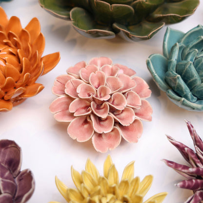 Collection de fleurs en céramique de Pâques pour la cuisine