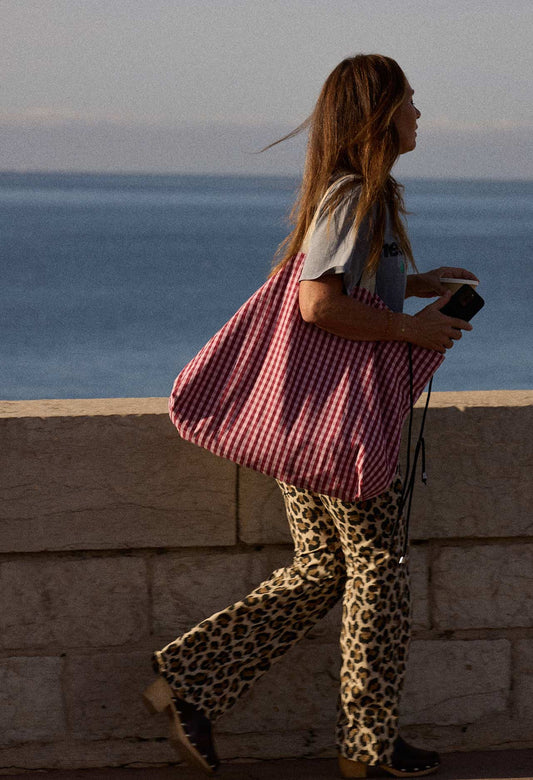 Sac de plage Vichy Cerise