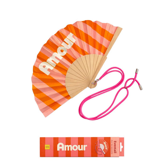 Eventail avec Bandoulière et Boîte Cadeau - Amour