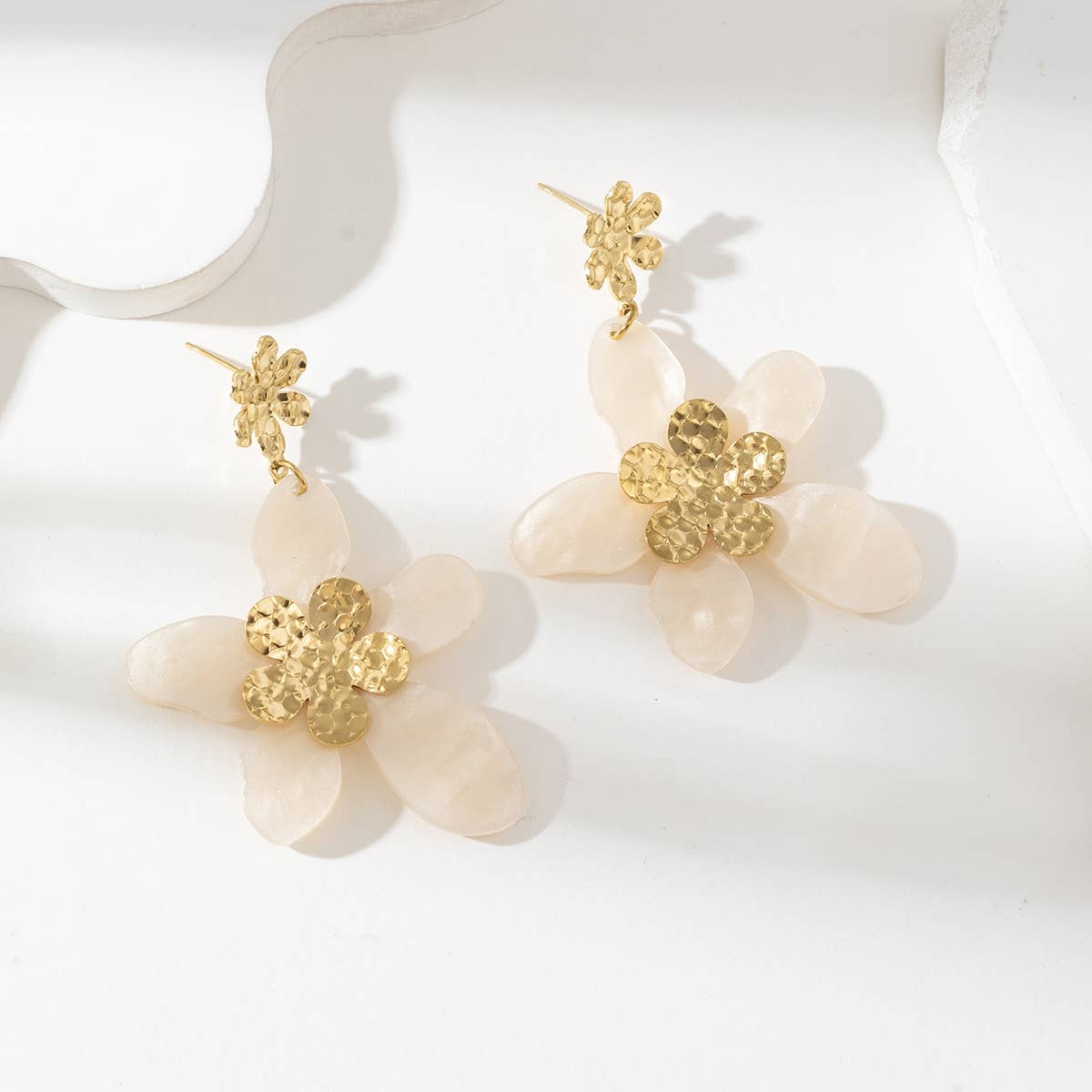 Boucles d'oreilles - Philomène: Blanc / Tu [1]