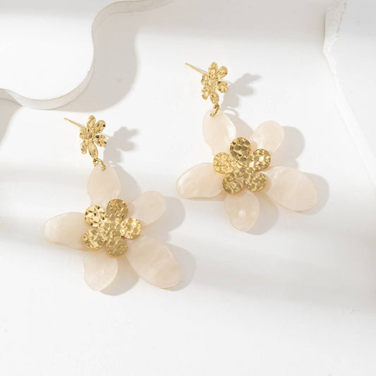Boucles d'oreilles - Philomène: Blanc / Tu [1]