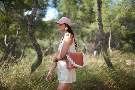 CASQUETTE COTON ROSE BRODÉ PALMIER NICA