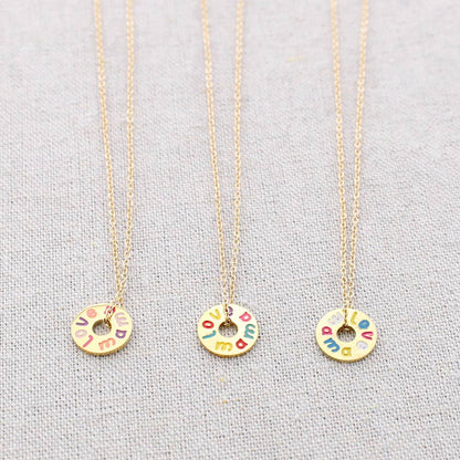 Collier en acier pendentif Love Mama: Combiné 1