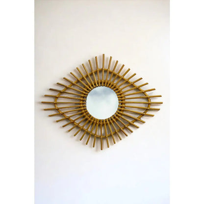 Miroir Losange Vintage Rotin MATAI