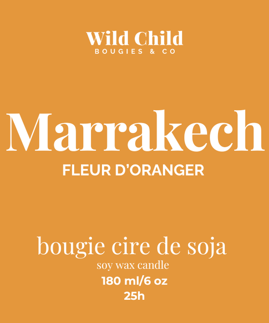 "Marrakech" Bougie Cire végétale - 25h - Fleur d'oranger