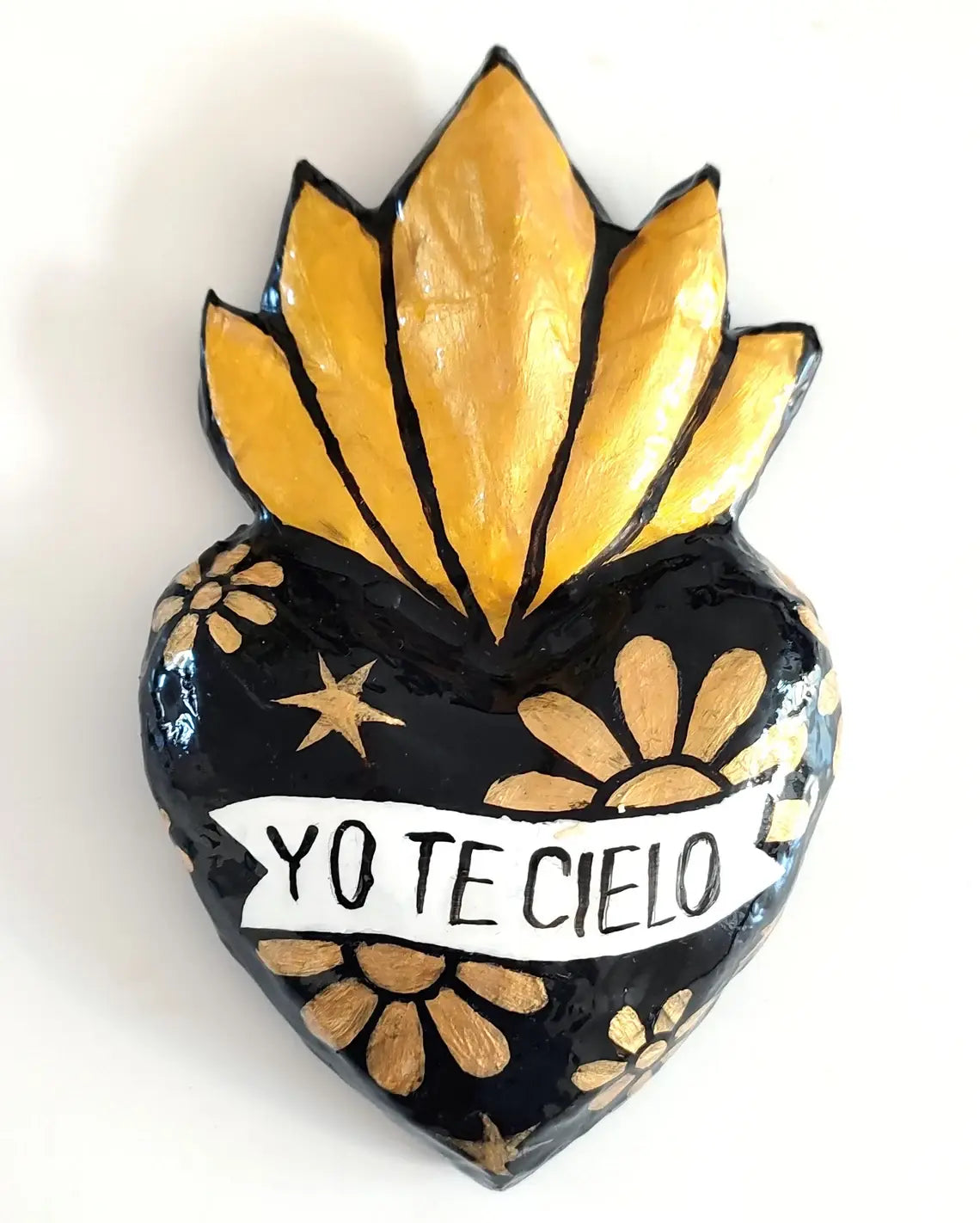 Exvoto, citation de Frida Kahlo, Yo te cielo, milagrito mexicain: Noir