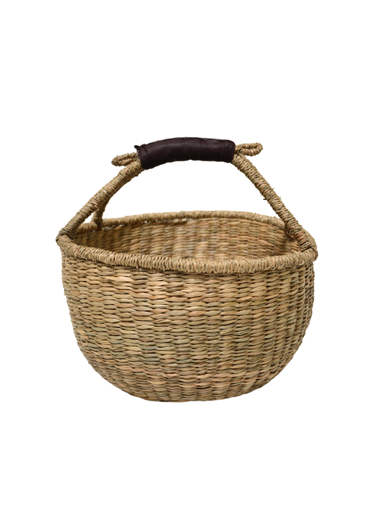 Panier de pique-nique rond en bambou - Sac Bola Bola — Hippie Monkey