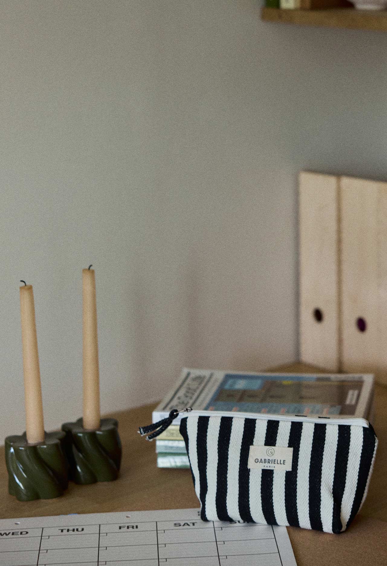 Trousse de beauté Rayures Noires