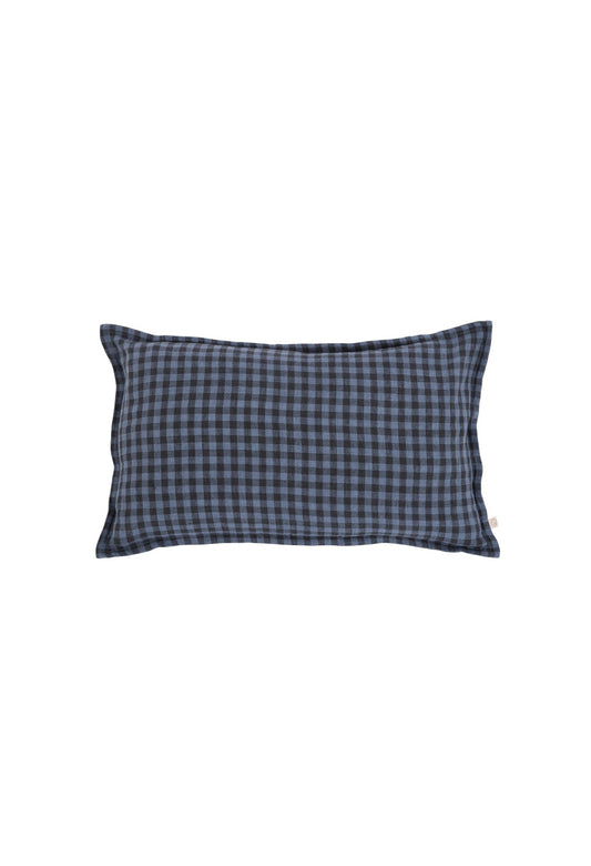 Coussin vichy bleu marine 30X50